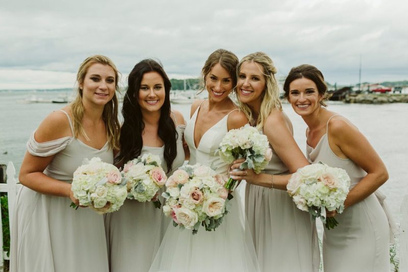 Maine Oceanfront Wedding Bridesmades Beautiful